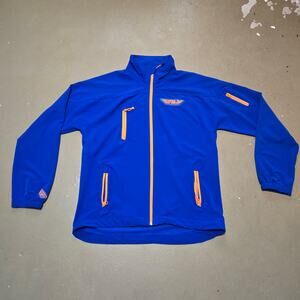 Fly Racing Win-D Full Zip Performance Stretch Jacket in Blue Men's‎ Size Medium
